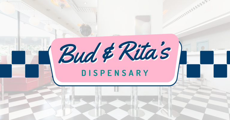 Bud & Rita's Recreational Cannabis Dispensaries Chicago IL OG Background Logo