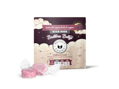 Betty's Eddies High Dose Bedtime Raspberry Creme Chews | 50mg THC: 40mg ...